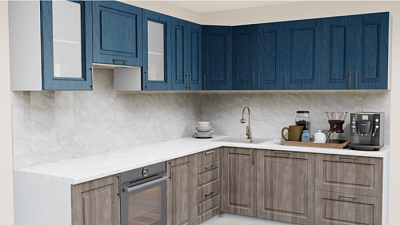 Кухня угловая Дуб адриатика 160 Прямоугольник